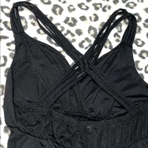 Criss Crossed Spaghetti Strap Black Maxi Dress - Picture 7 of 12